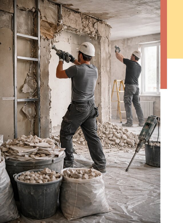 Демонтажные работы в Ржеве от 2775 руб. — услуги и цена под ключ | ОТДЕЛОЧНИК-Ржв