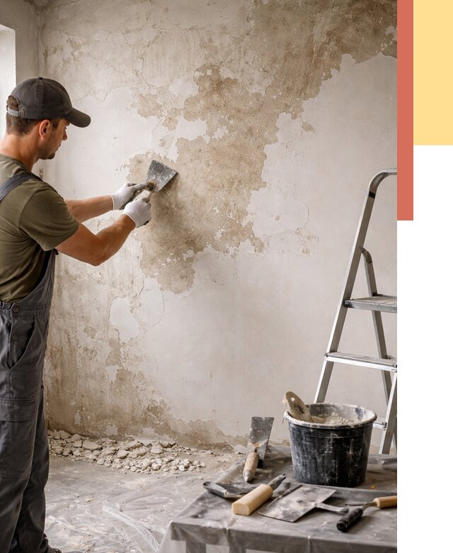 Снятие старой шпаклевки в Ржеве от 1902 руб. — быстро и недорого | ОТДЕЛОЧНИК-Ржв