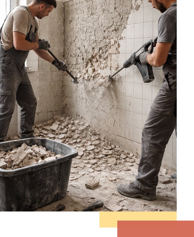 Демонтаж плитки со стен в Ржеве быстро и аккуратно