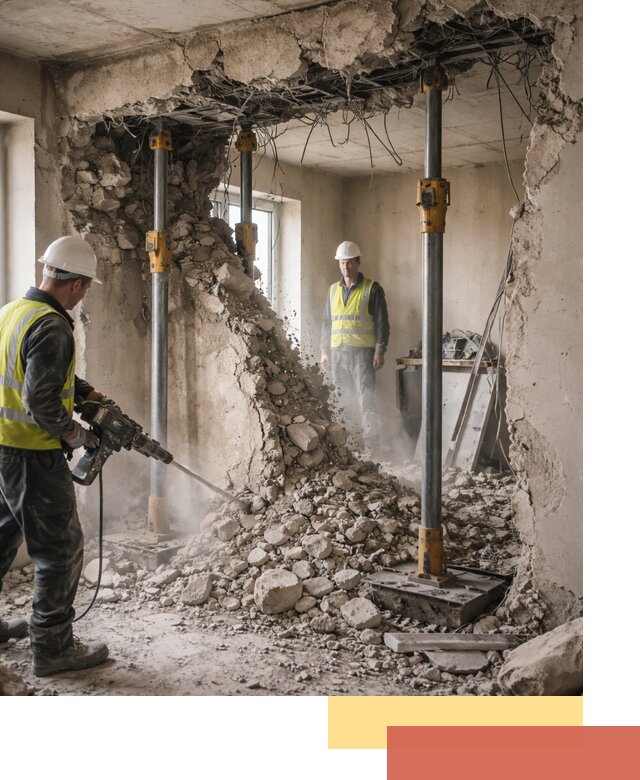 Снос несущих стен в Ржеве с гарантией безопасности и качества