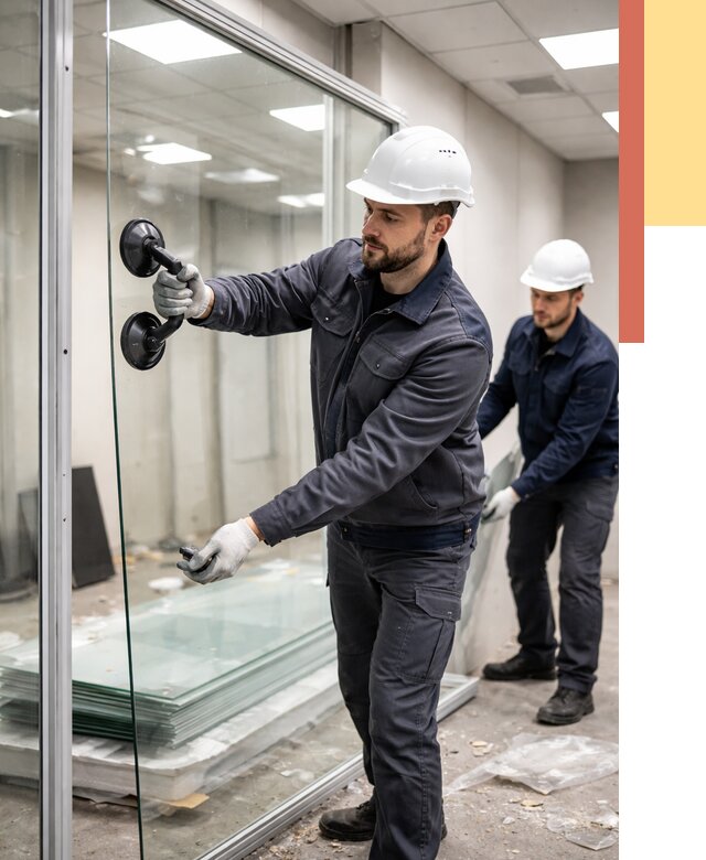 Демонтаж стеклянных перегородок в Ржеве от 3289 руб. — быстро и недорого | ОТДЕЛОЧНИК-Ржв