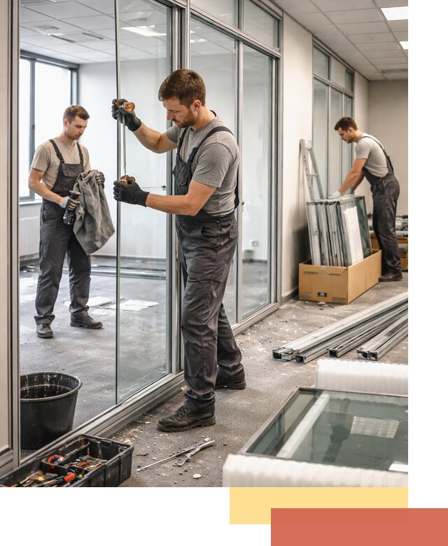 Демонтаж стеклянных перегородок в Ржеве быстро и безопасно