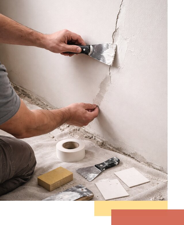 Заделка трещин и сколов в стенах и потолках в Ржеве