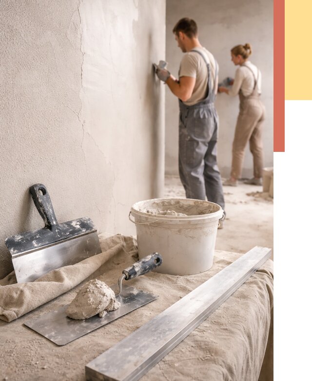 Штукатурка стен гипсовая в Ржеве от 4626 руб/м2 — быстро и недорого | ОТДЕЛОЧНИК-Ржв