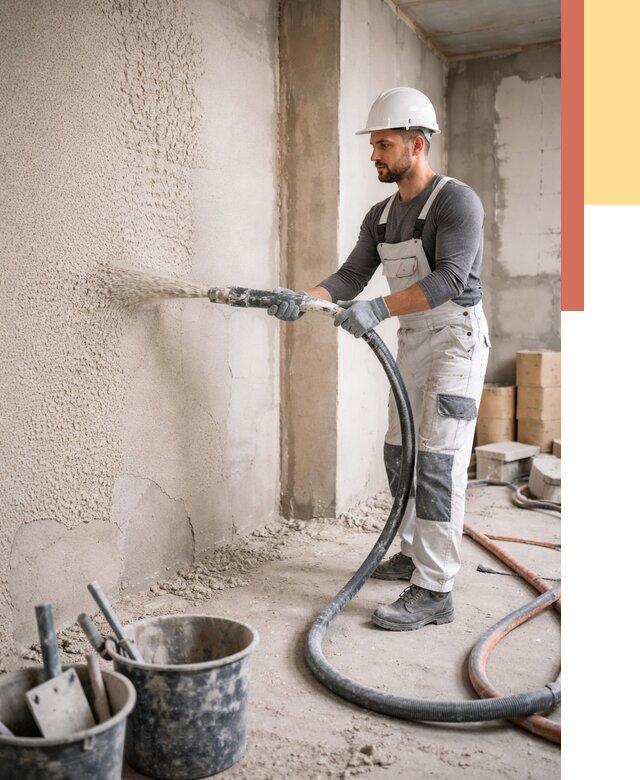 Машинная штукатурка стен в Ржеве под ключ от 6681 руб./м2 | ОТДЕЛОЧНИК-Ржв