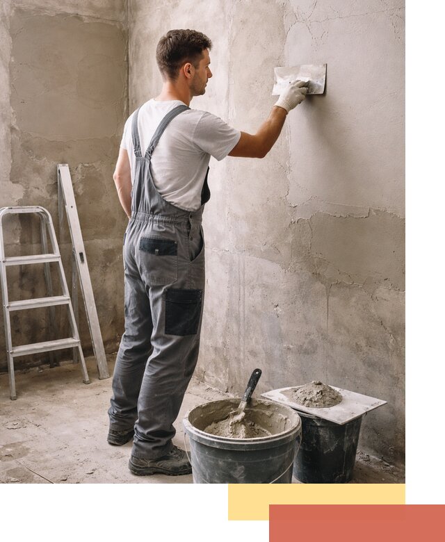 Штукатурка стен в ванной под ключ в Ржеве