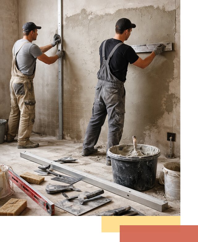 Профессиональная штукатурка стен под плитку в Ржеве