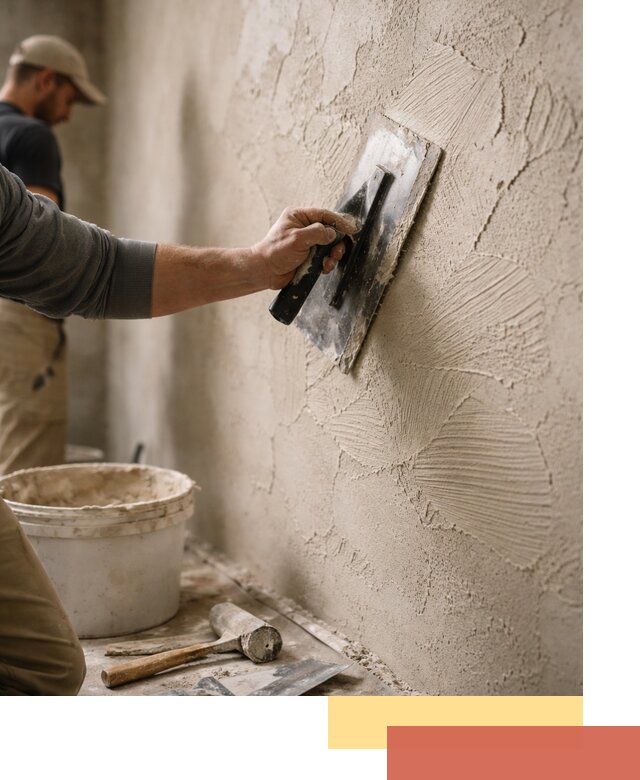 Фактурная штукатурка стен в Ржеве — монтаж, отделка, реставрация