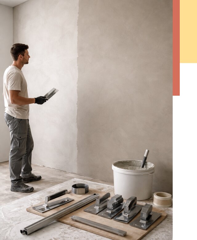 Нанесение микроцемента на стены в Ржеве от 3289 руб./м2 под ключ | ОТДЕЛОЧНИК-Ржв