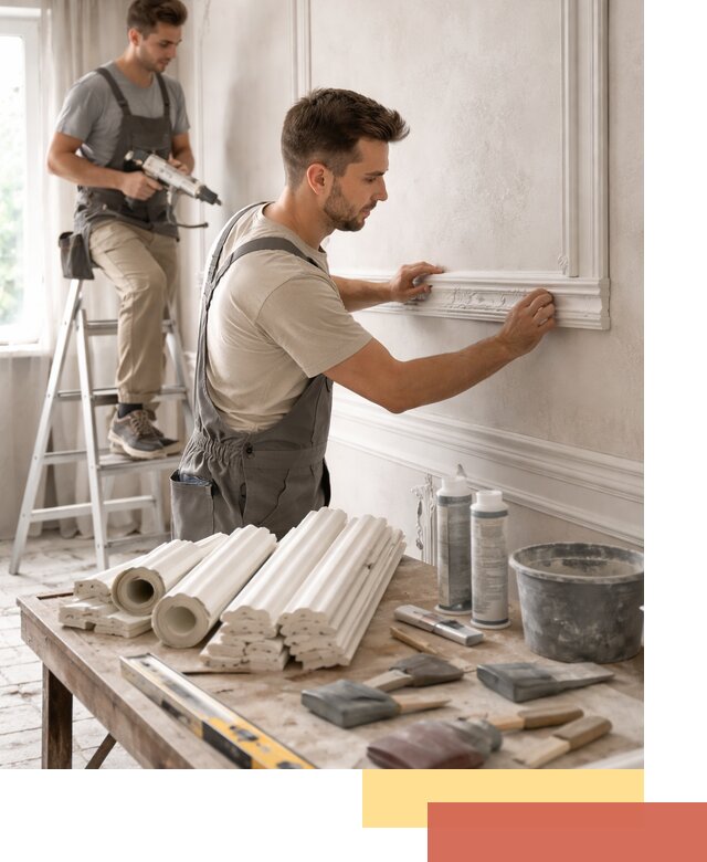 Монтаж лепнины на стены в Ржеве профессионально и качественно