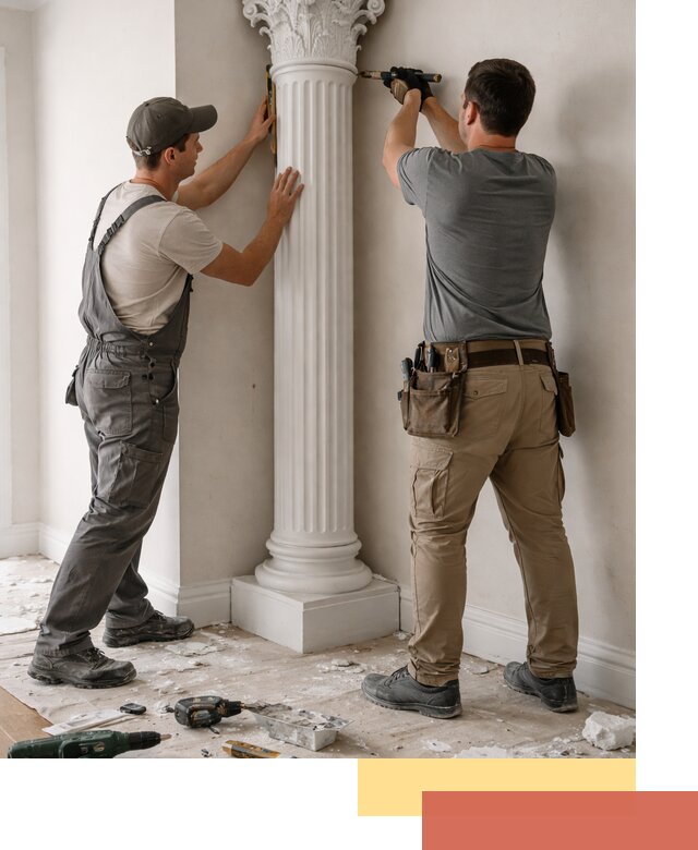 Установка декоративных колонн в Ржеве под ключ