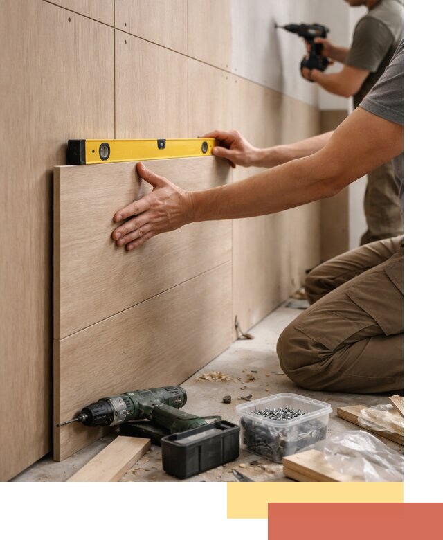 Профессиональный монтаж МДФ панелей на стены в Ржеве