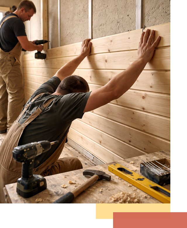 Монтаж деревянной вагонки на стены в Ржеве быстро и качественно