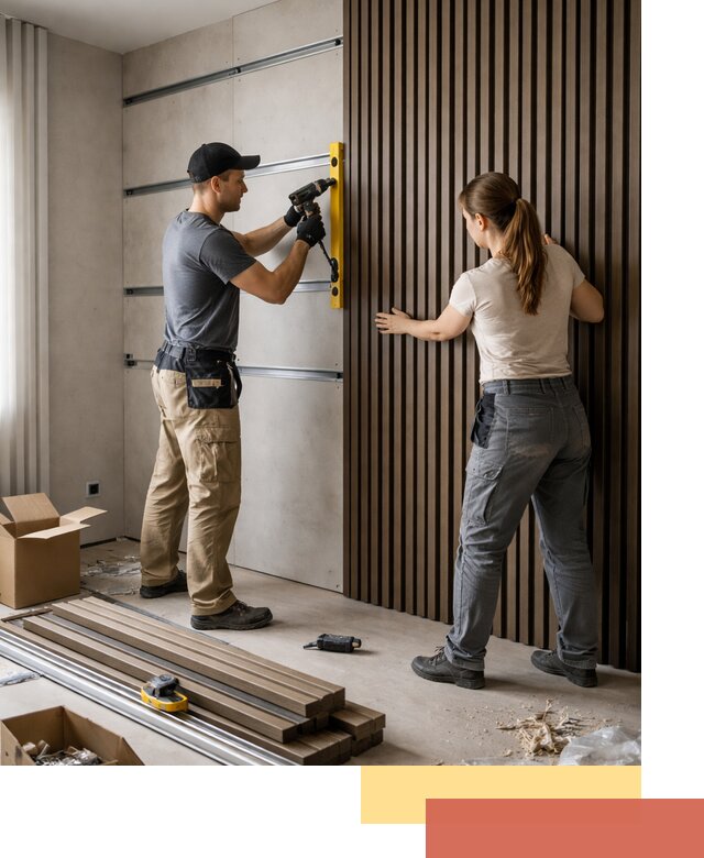 Монтаж реечных панелей на стены в Ржеве