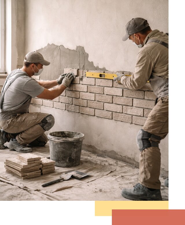 Монтаж декоративного кирпича профессионально в Ржеве