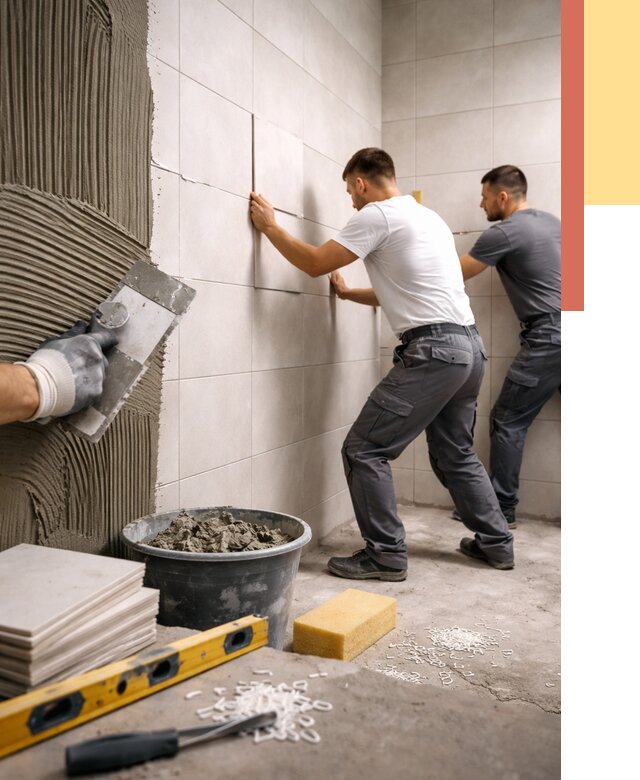 Укладка плитки на стены в Ржеве от 874 руб. — качественно и недорого | ОТДЕЛОЧНИК-Ржв