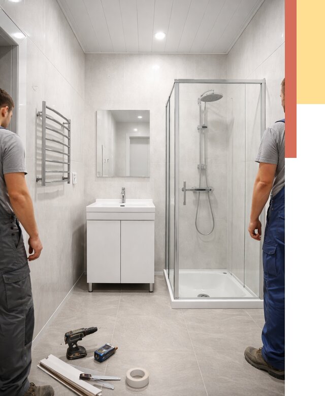 Отделка ванной комнаты панелями ПВХ в Ржеве от 4626 руб. за м2 | ОТДЕЛОЧНИК-Ржв