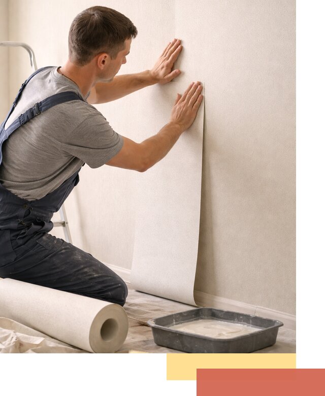 Поклейка флизелиновых обоев в Ржеве качественно и быстро