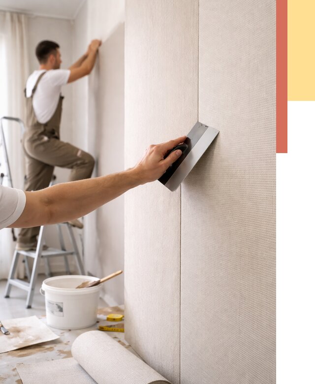 Поклейка текстильных обоев в Ржеве от 4626 руб. под ключ | ОТДЕЛОЧНИК-Ржв