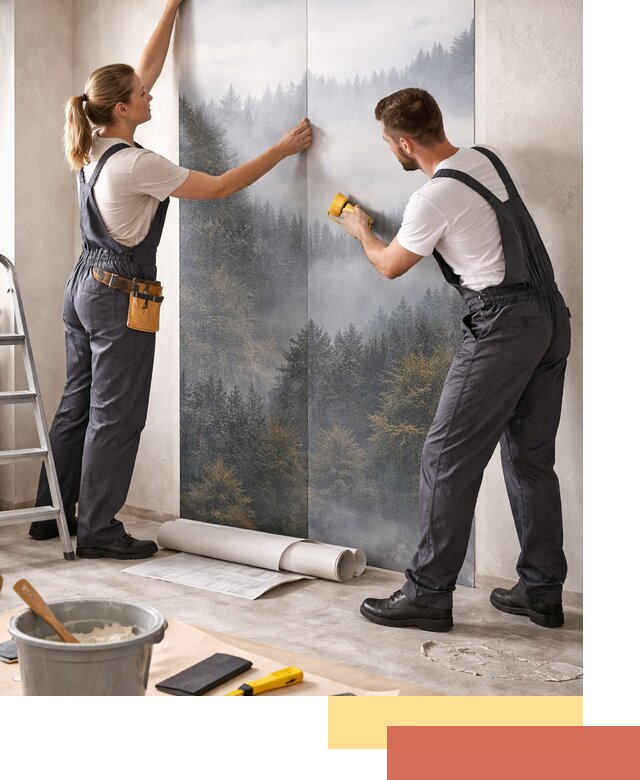 Поклейка фотообоев профессионально в Ржеве под ключ