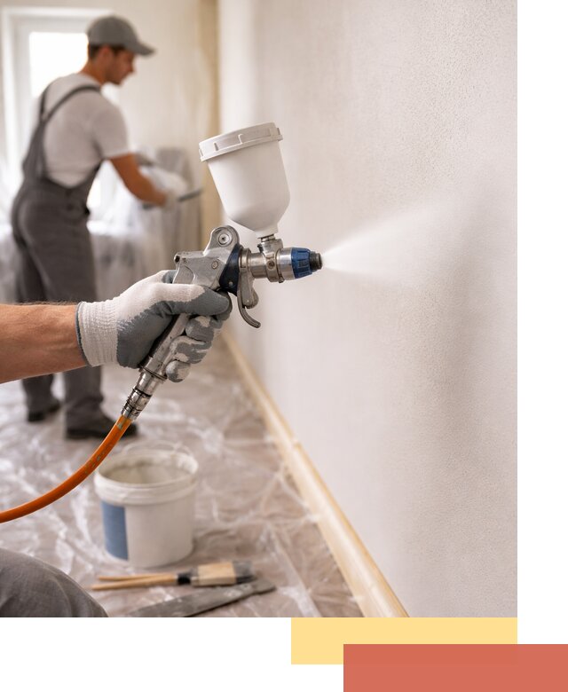 Покраска стен краскопультом в Ржеве быстро и качественно