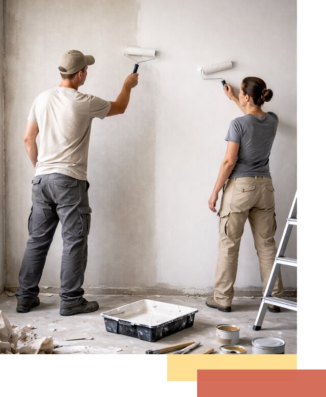 Окраска стен по стеклохолсту в Ржеве качественно и долговечно