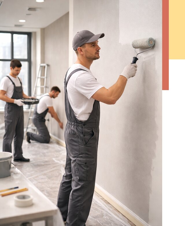 Покраска стен в офисе в Ржеве от 8737 руб. — быстро и недорого | ОТДЕЛОЧНИК-Ржв