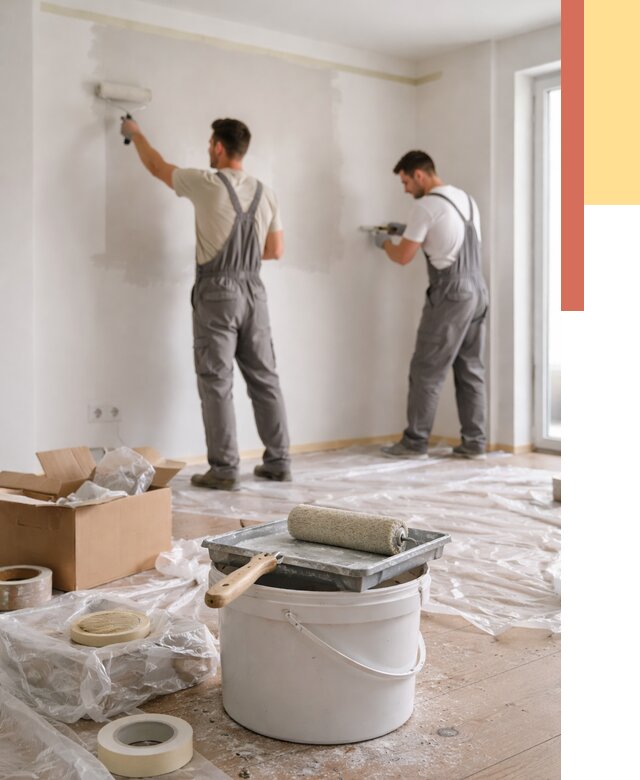 Покраска стен в квартире в Ржеве от 2570 руб/м2 — быстро и недорого | ОТДЕЛОЧНИК-Ржв