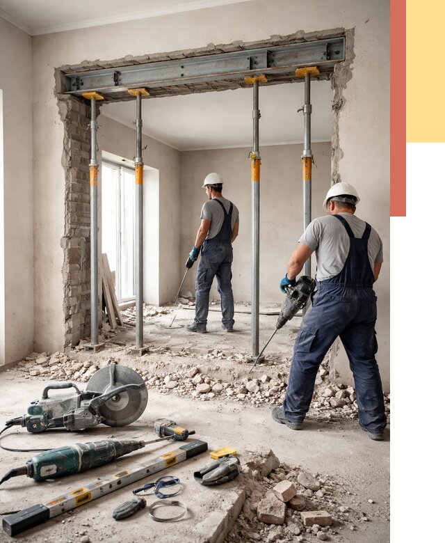 Прорезка проема в стене в Ржеве от 4626 руб. — быстро и недорого | ОТДЕЛОЧНИК-Ржв