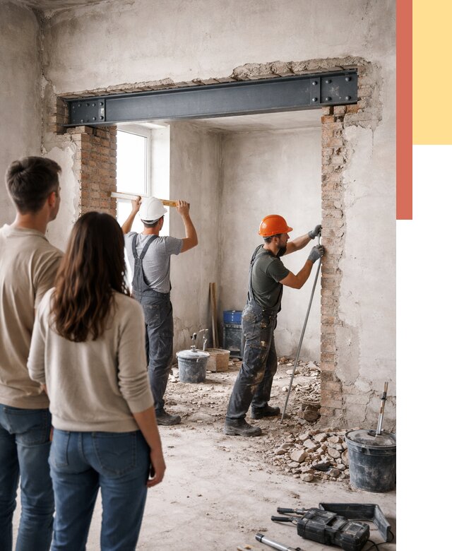 Усиление проема в стене в Ржеве от 9765 руб. — усиление дверного проема металлоконструкцией | ОТДЕЛОЧНИК-Ржв