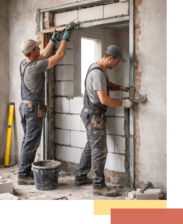 Закладка дверного проема под ключ в Ржеве: демонтаж, монтаж, отделка