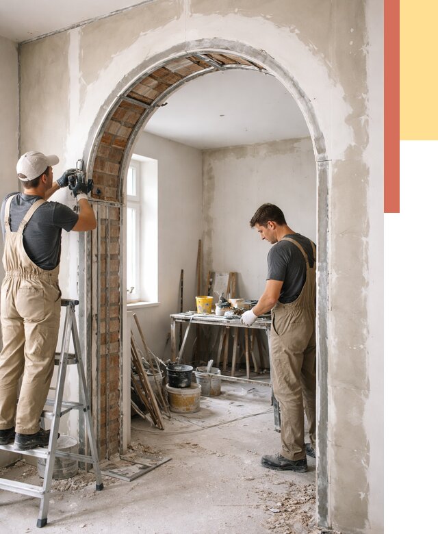 Устройство арочного проема в Ржеве от 9765 руб. под ключ — быстро и недорого | ОТДЕЛОЧНИК-Ржв