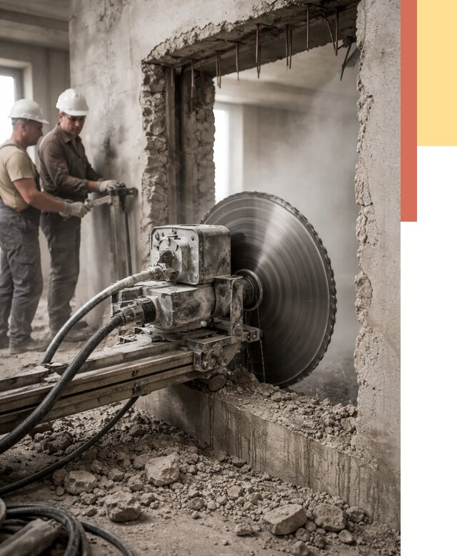 Алмазная резка проемов в Ржеве от 4626 руб. быстро и недорого | ОТДЕЛОЧНИК-Ржв