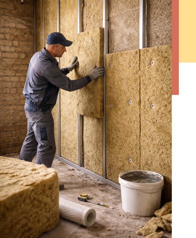 Утепление стен минватой в Ржеве от 1388 руб./м2 — недорого и быстро | ОТДЕЛОЧНИК-Ржв