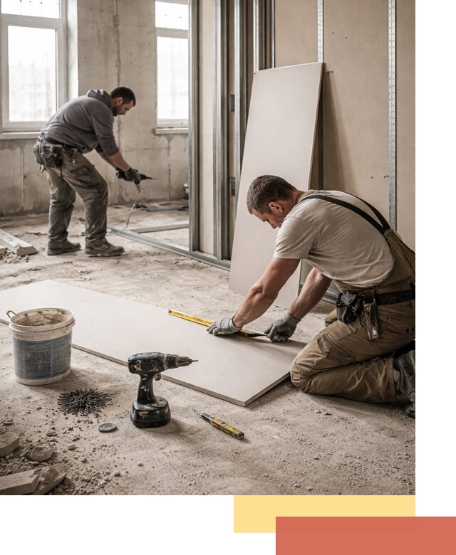 Кладка перегородок из ПГП под ключ в Ржеве