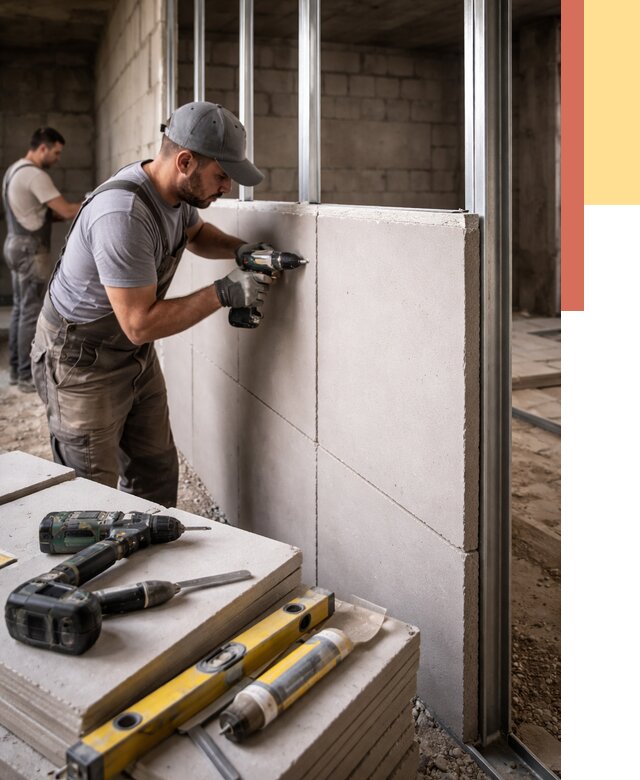 Кладка влагостойких перегородок ПГП в Ржеве от 1233 руб. под ключ | ОТДЕЛОЧНИК-Ржв