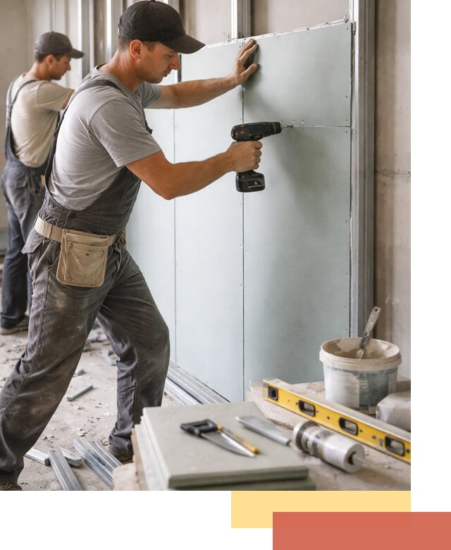 Кладка влагостойких перегородок ПГП в Ржеве