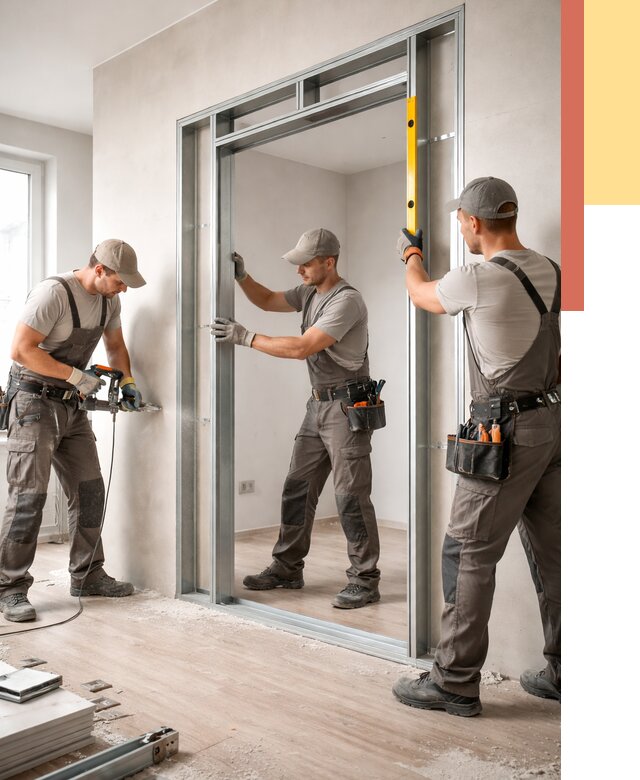 Устройство дверного проема в перегородке в Ржеве от 4626 руб. под ключ | ОТДЕЛОЧНИК-Ржв