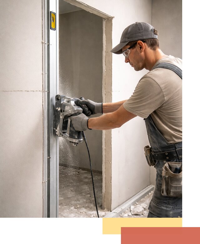 Устройство дверного проема в перегородке в Ржеве