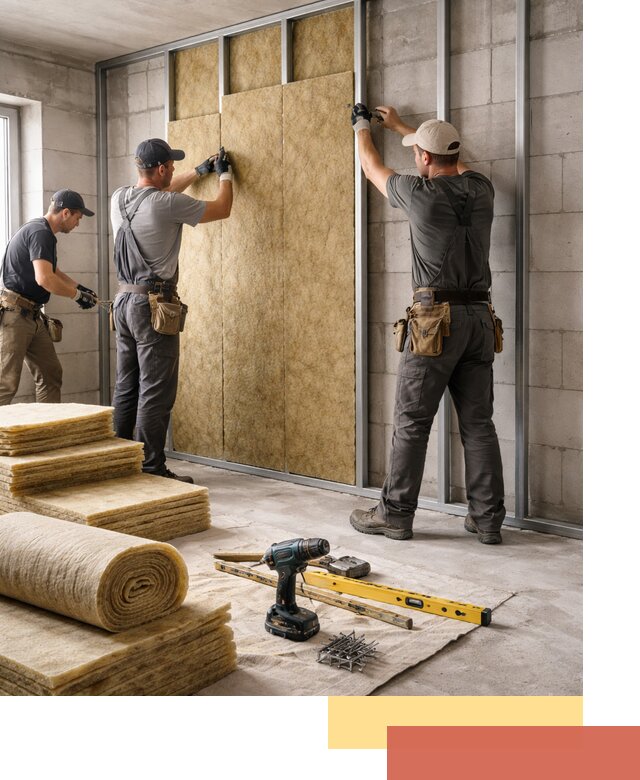 Шумоизоляция перегородок из блоков в Ржеве — монтаж и защита шумоизоляцией