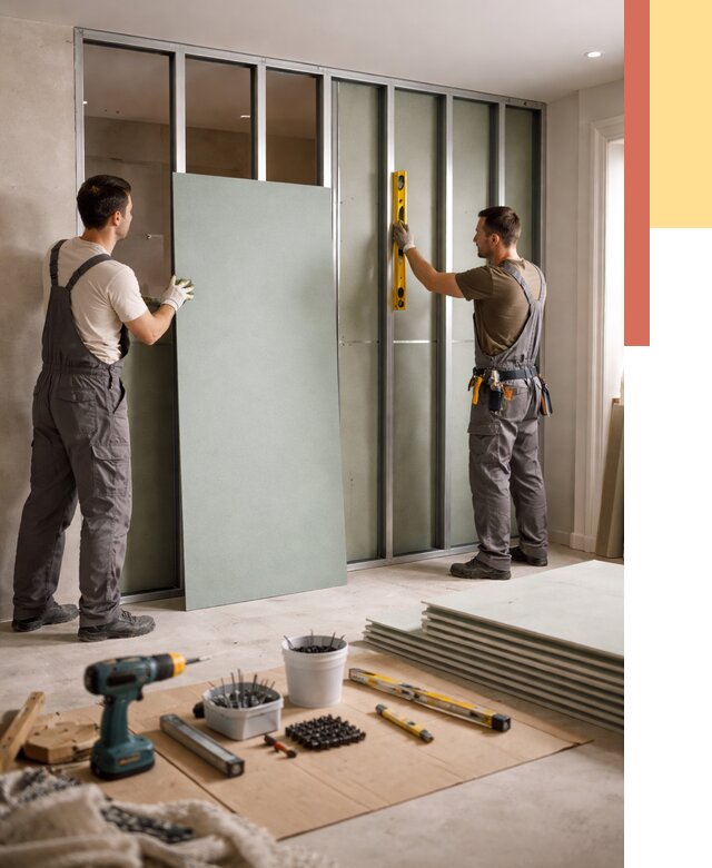 Перегородка из влагостойкого гипсокартона в Ржеве от 4934 руб. — монтаж под ключ | ОТДЕЛОЧНИК-Ржв