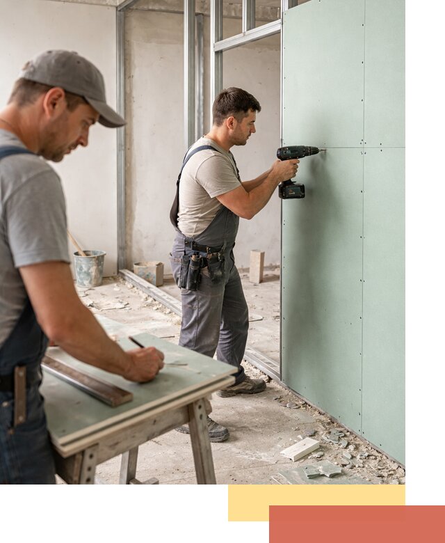 Перегородки из влагостойкого гипсокартона под ключ в Ржеве