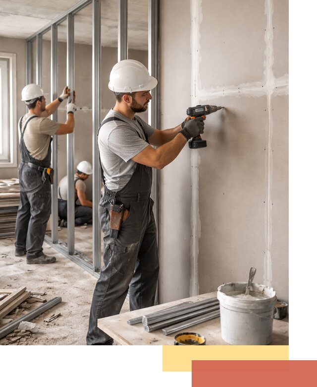 Перегородки из огнестойкого гипсокартона в Ржеве под ключ