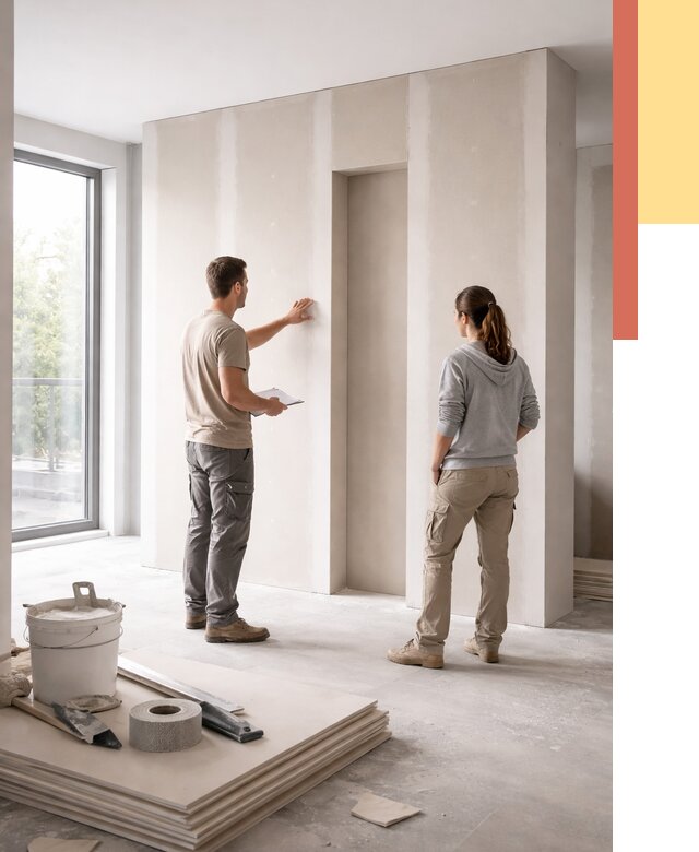 Зонирующая перегородка из гипсокартона в Ржеве от 2878 руб. под ключ | ОТДЕЛОЧНИК-Ржв