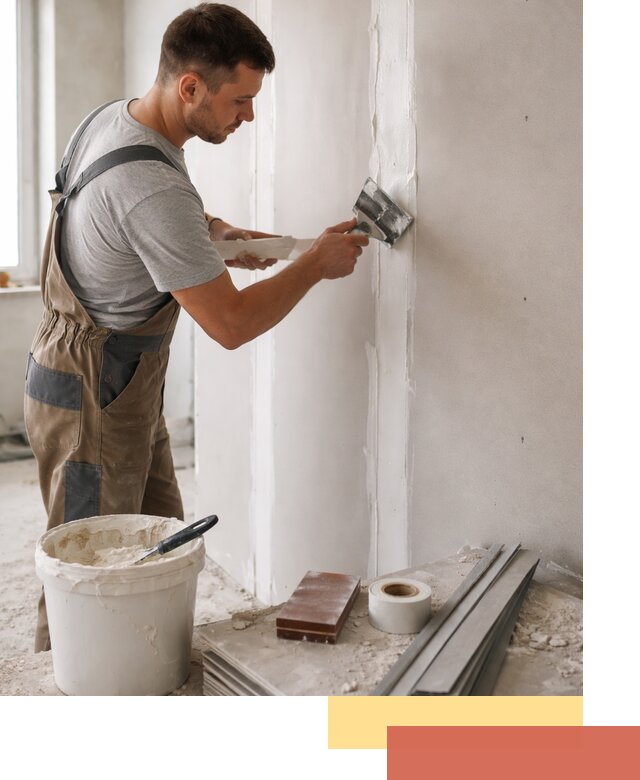 Шпаклевка перегородок из гипсокартона в Ржеве качественно и быстро