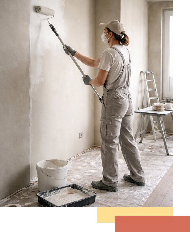 Покраска перегородок из гипсокартона в Ржеве качественно и недорого