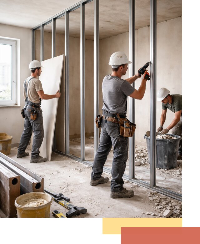 Перенос гипсокартонной перегородки в Ржеве профессионально и быстро