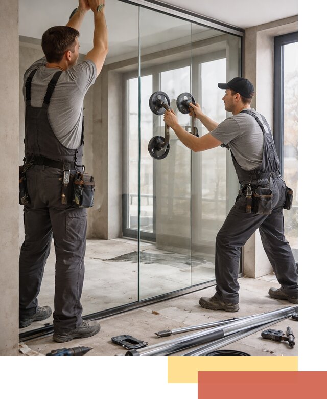 Цельностеклянные перегородки под ключ в Ржеве