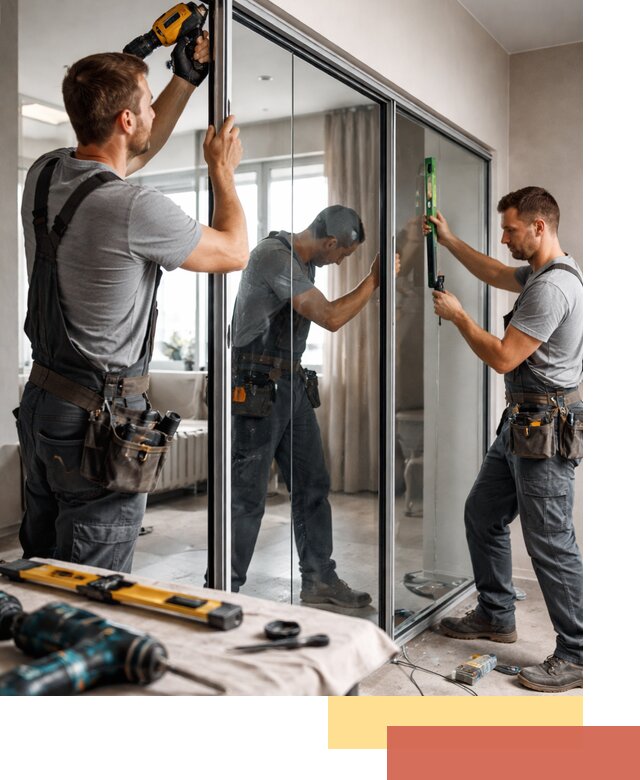 Каркасные стеклянные перегородки под ключ в Ржеве