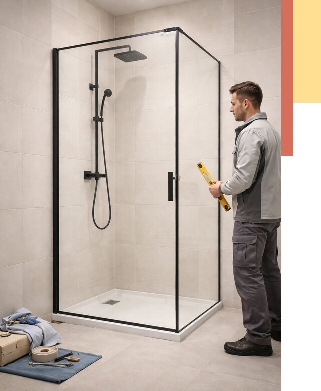 Стеклянные перегородки для душа в Ржеве от 12849 руб. | Монтаж под ключ — ОТДЕЛОЧНИК-Ржв